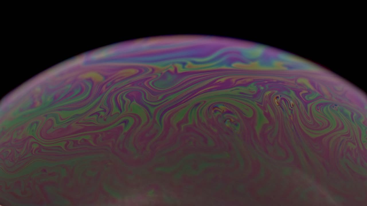 primer plano de una burbuja con colores y animación, por ejemplo, para fondos