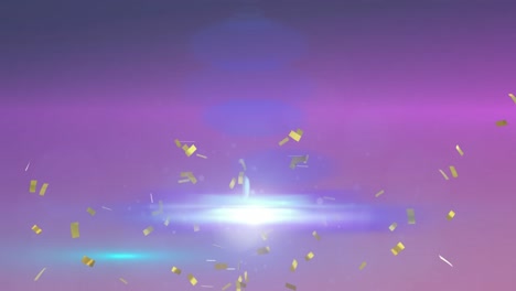animación de puntos de luz sobre un fondo azul