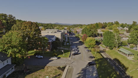 Blue-Ridge-Georgia-Aerial-v8-low-level-drone-flyover-the-charming-town-center-above-the-main-street-capturing-scenic-railway-depot-and-Appalachian-mountainscape---Shot-with-Mavic-3-Cine---October-2022