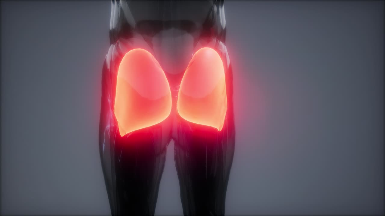 gluteus maximus - 足の筋肉の解剖学アニメーション