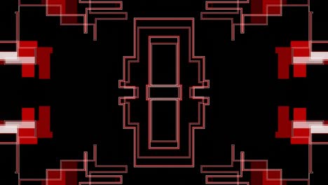 cuadrados brillantes blancos rojos para la visualización de programas de video abstractos