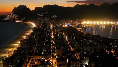 sunset town rio de janeiro brazil