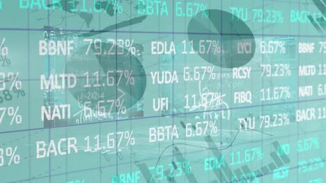 Vídeo-Compuesto-Digital-Del-Procesamiento-De-Datos-Del-Mercado-De-Valores-Contra-Gráficos-Y-Estadísticas-En-Segundo-Plano.