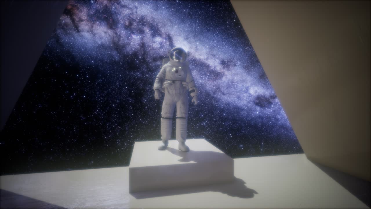 우주 기지에서 우주비행사