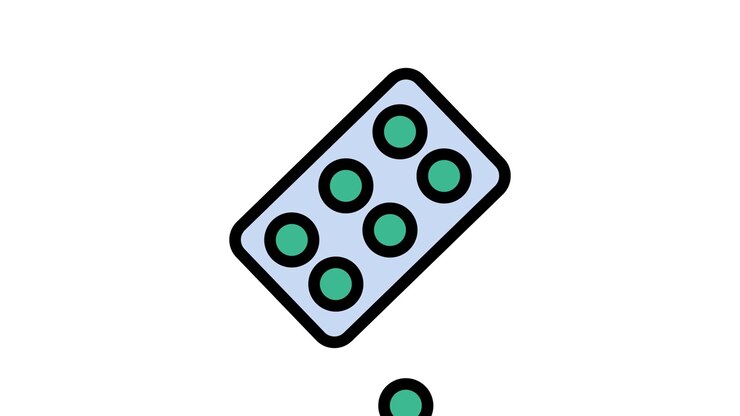 Animated Blister Pack of Pills Dropping