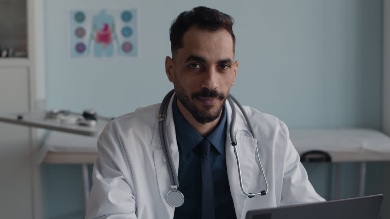 A doctor in his office