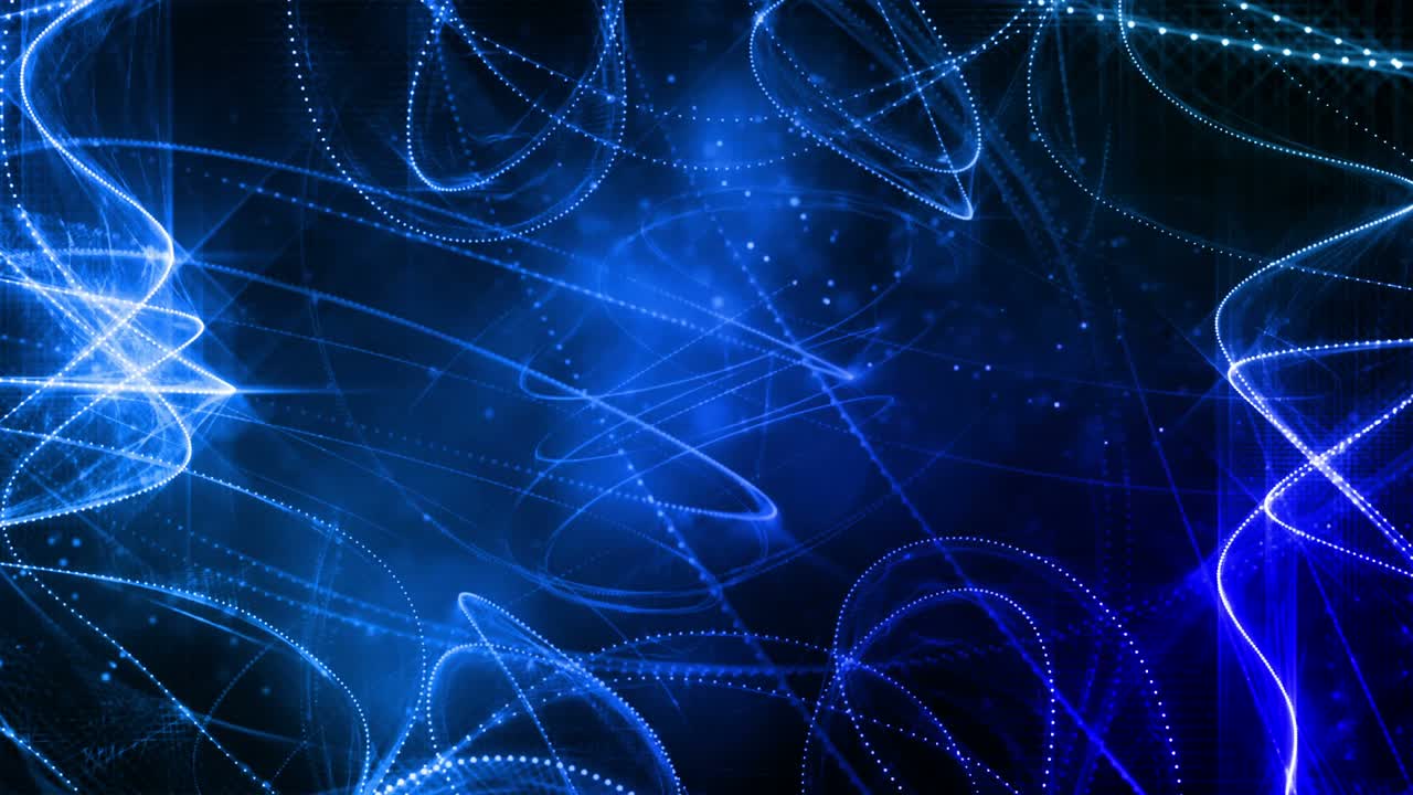 3D Rendering background based on animated particle compounds