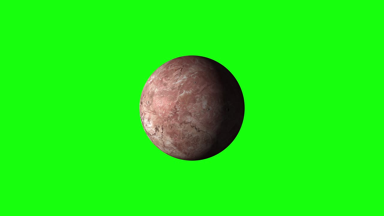 4K Planet Makemake Green Screen