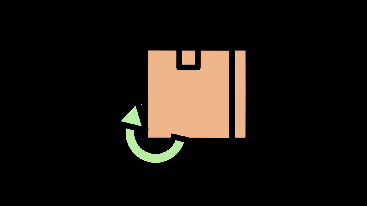 Animated Icon of a Package Return or Refresh