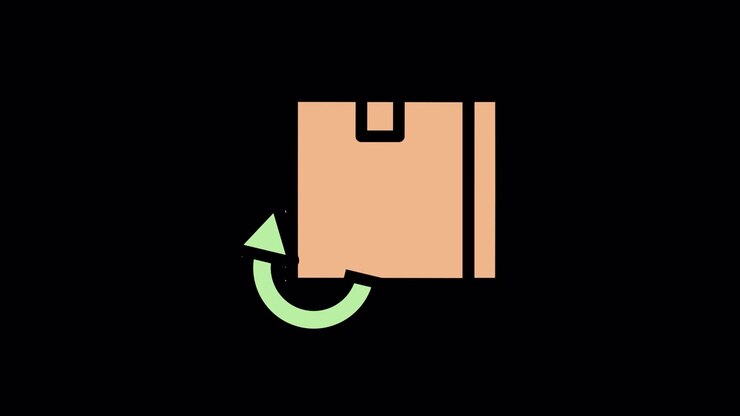 Animated Icon of a Package Return or Refresh
