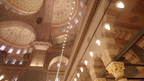 interior of a mosque, likely the sultan ahmed mosque (blue mosque) in istanbul