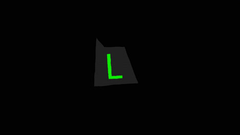 green letter l