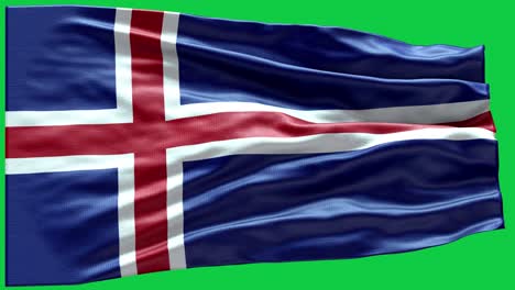 4k highly detailed flag of iceland - iceland flag high detail - national flag iceland wave pattern loopable elements