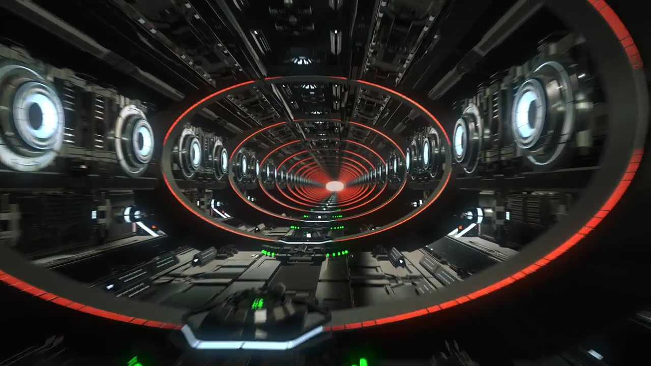 Futuristic Sci Fi Tunnel Loop Animation