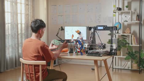 aprendizaje de estudiantes de impresión 3d y electrónica