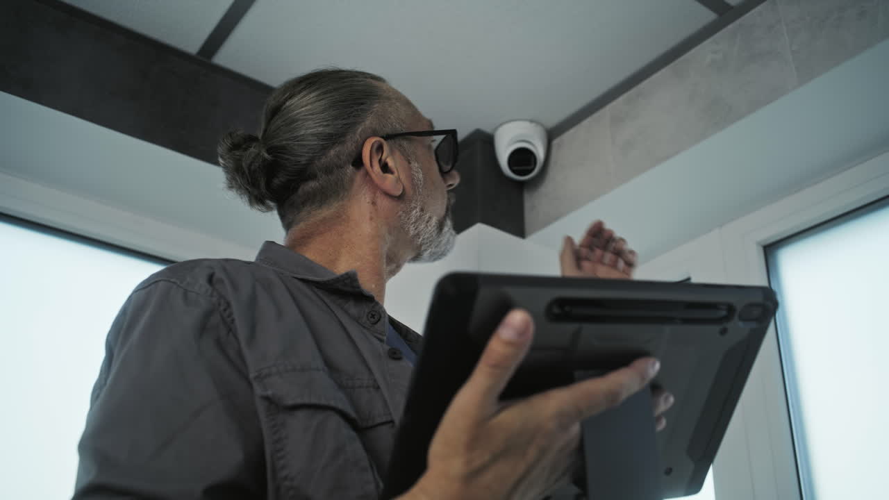 instalación de cámaras de seguridad por un técnico