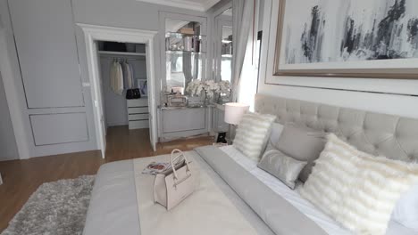 white luxury and elegant master bedroom decoration