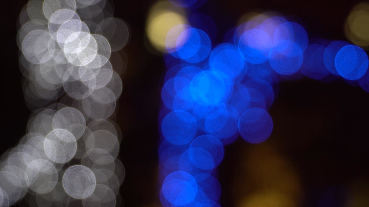 bokeh blanco y azul