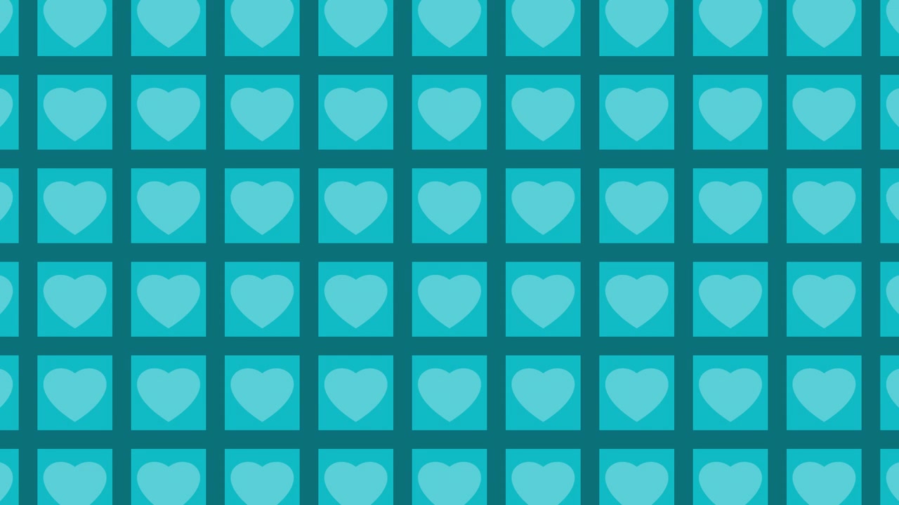 Teal Heart Pattern