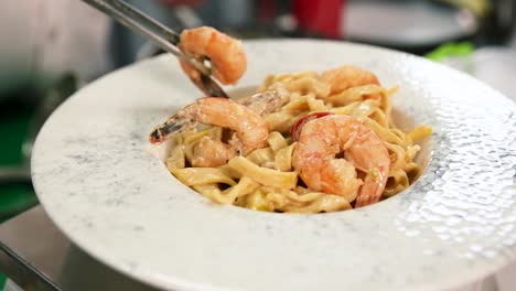 pasta con camarón