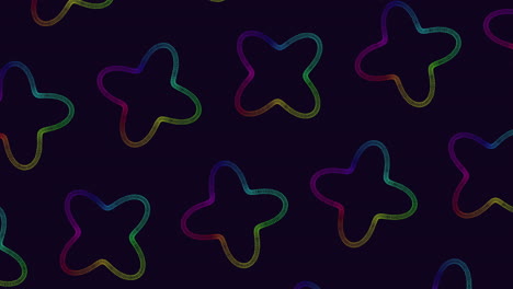 vibrant rainbow stars form a connected geometric pattern on a black background, creating a dynamic and visually striking design with bright, eye-catching colors