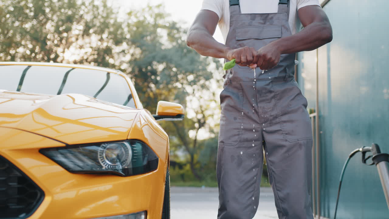 진행 중인 자동차 세탁