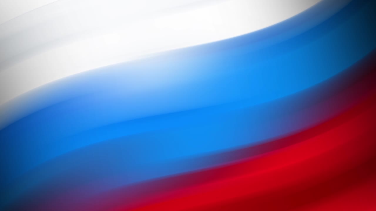 abstract agitando la bandera de rusia: animación de bucle sin costuras
