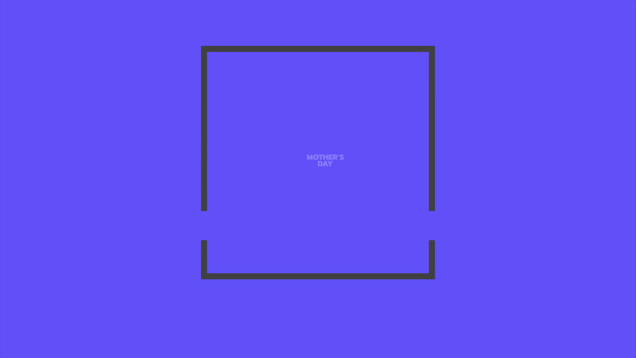 어머니의 날은 파란 캔버스에 아름다운 경의를 표합니다.