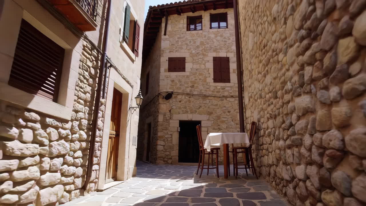 Incantevole Vicolo del Centro Storico con Caffè all'Aperto