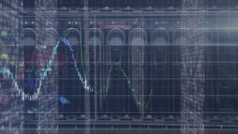 Animación-De-Diversos-Datos-Financieros-Y-Gráficos-Sobre-Servidores