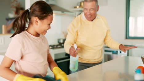 Dance,-kitchen-and-a-girl-cleaning