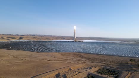 Aerial-Tilt-Drone-Shot-Of-Power-Station-At-The-Israeli-Negev