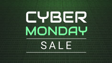 cyber monday against digital background 4k