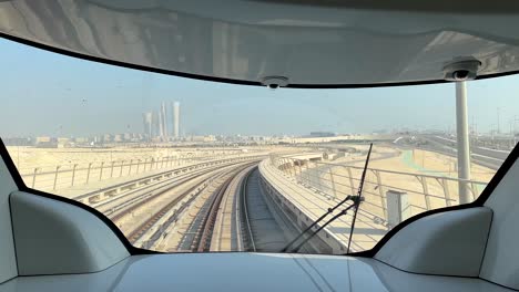 doha metro transportation system offer a modern station train city public facility for people to move fast safe and relax in a futuristic design of urban tourism travel windscreen panoramic day view