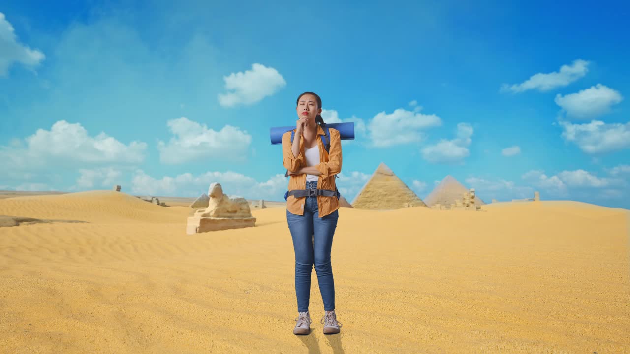 Woman Traveler in the Egyptian Desert