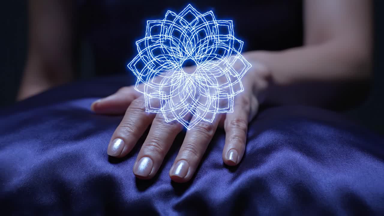 Hand with magical energy