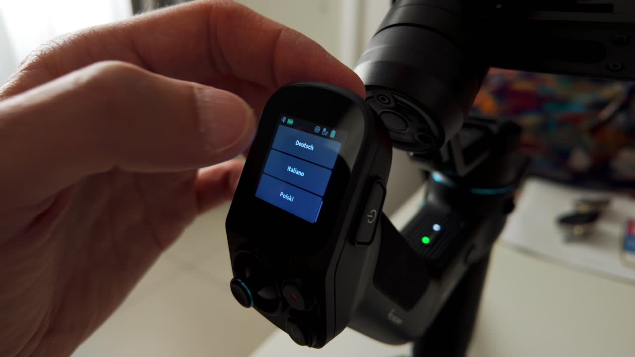 The FeiyuTech Scorp Mini 3 Pro, 4-in-1 Gimbal Stabilizer For Vloggers And Content Creators. Close-up Shot