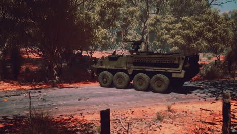 armored battle army tank on the road