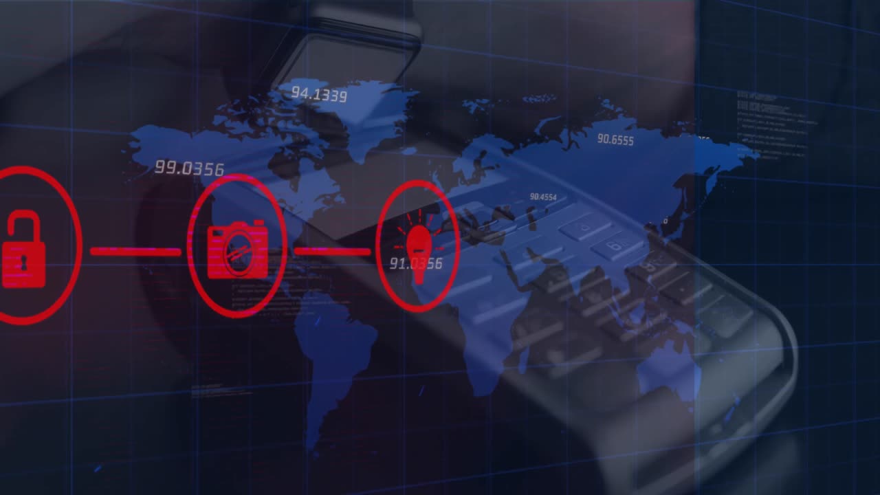 세계 지도를 통해 금융 데이터 처리의 애니메이션