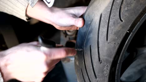 repair puncture tubeless tires motorcycle with a harness, do it yourself