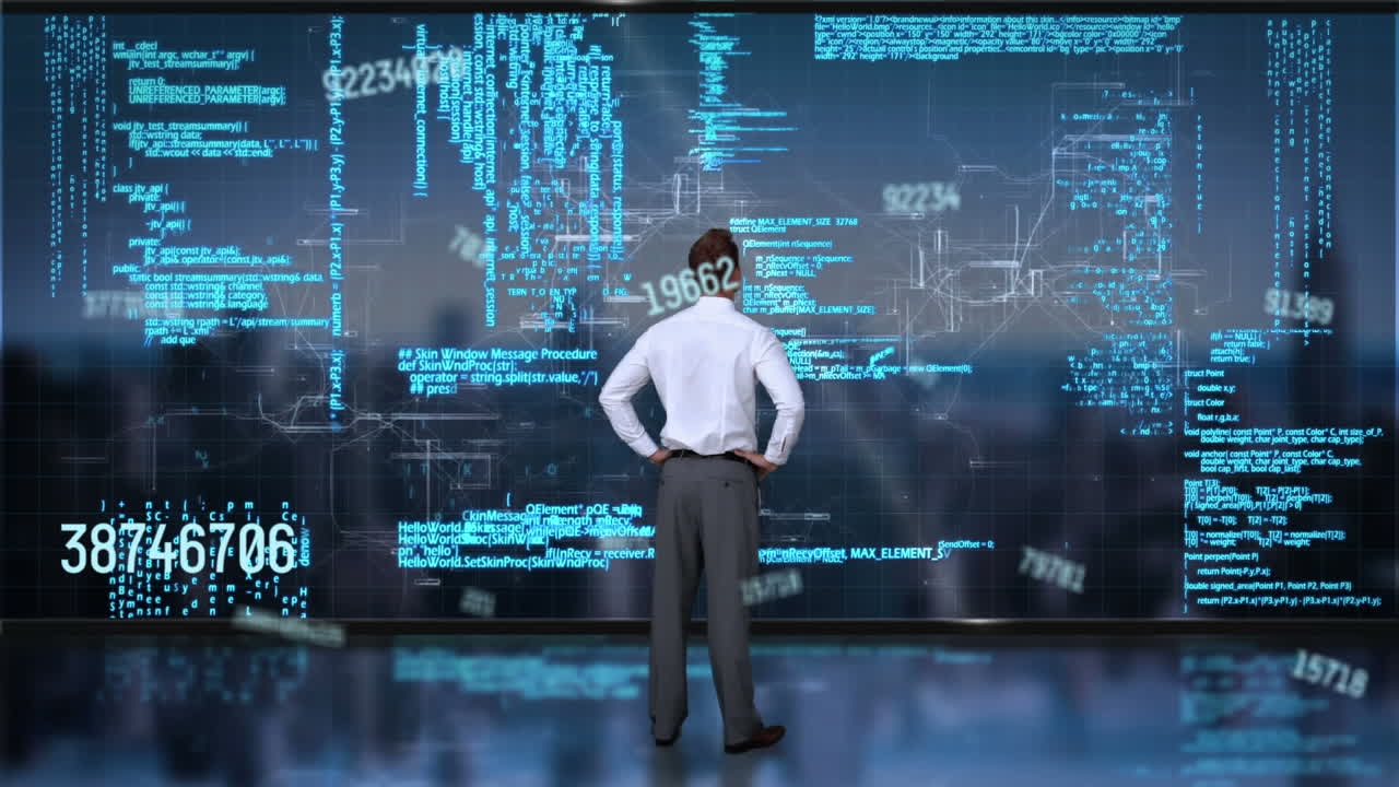 코카시아인에 대한 과학적 데이터 처리 애니메이션