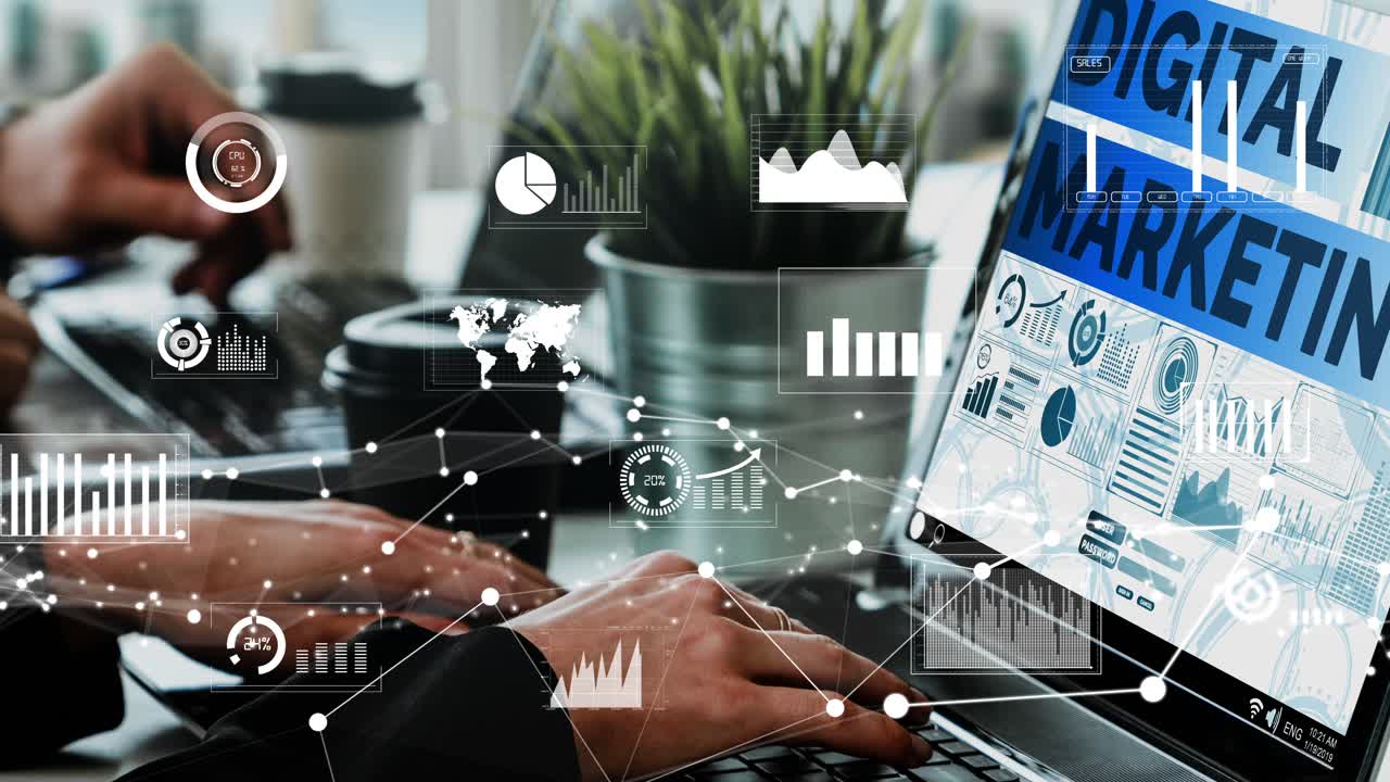 Comercialización de la tecnología digital empresarial conceptual