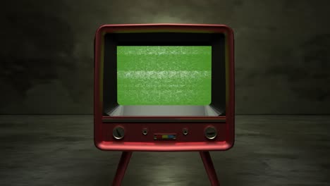 vintage tv television green screen. an old television vintage style