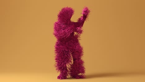 3d character funny dancing hip hop, opening show on colorful changing variety.  isolated background. 3d render