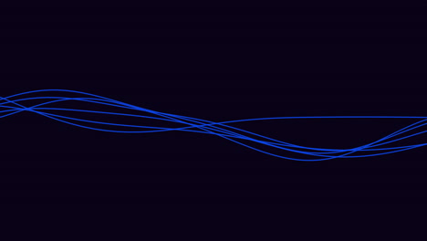 abstract blue wave line on black background