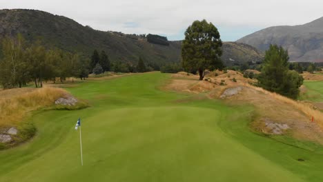 Flying-over-golf-course-in-New-Zealand---Aerial