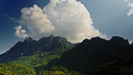 mountain peaks and cloudscape