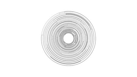 animación de círculos tecnológicos abstractos. ilustración 3d
