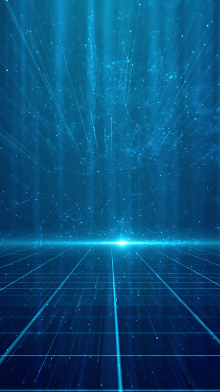 Particelle di dati in streaming di rete digitale, progresso tecnologico virtuale dell'informazione digitale veloce