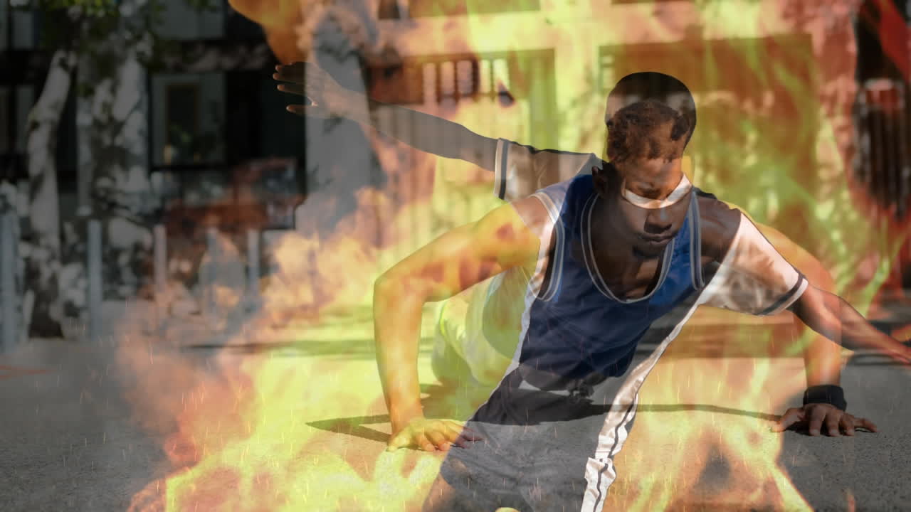 video compuesto digital del jugador de fútbol 4k